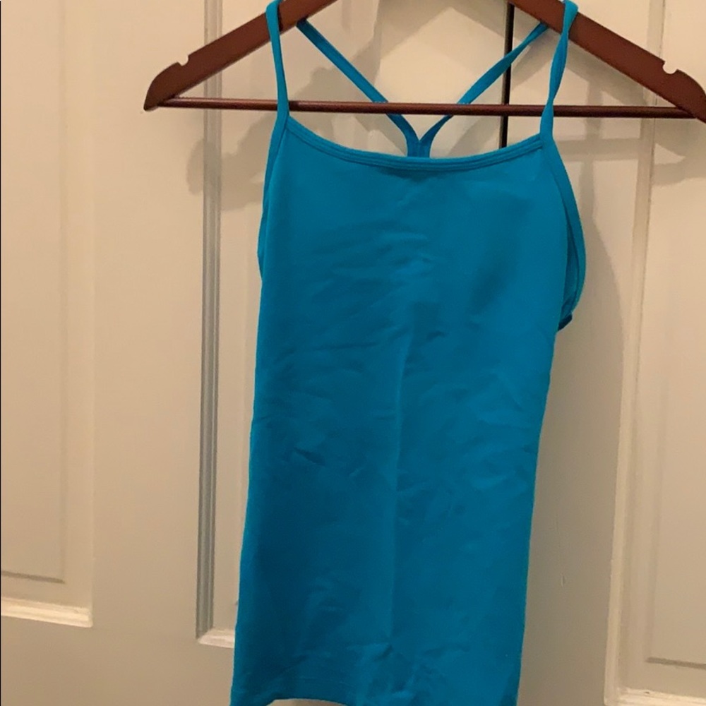 Aqua Blue Lululemon Power Y Tank